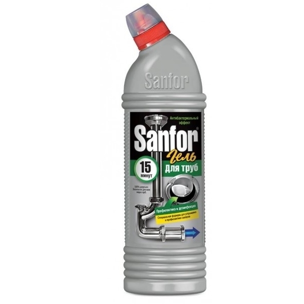 Sanfor средство д/чистки труб Профилакти и дезинфекция 750 мл (15)